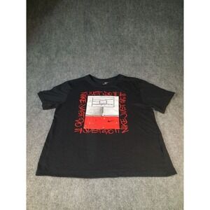 Nike Dri Fit Just Do It Basketball Tshirt Mens M Black Swoosh Graphic Tee Sport